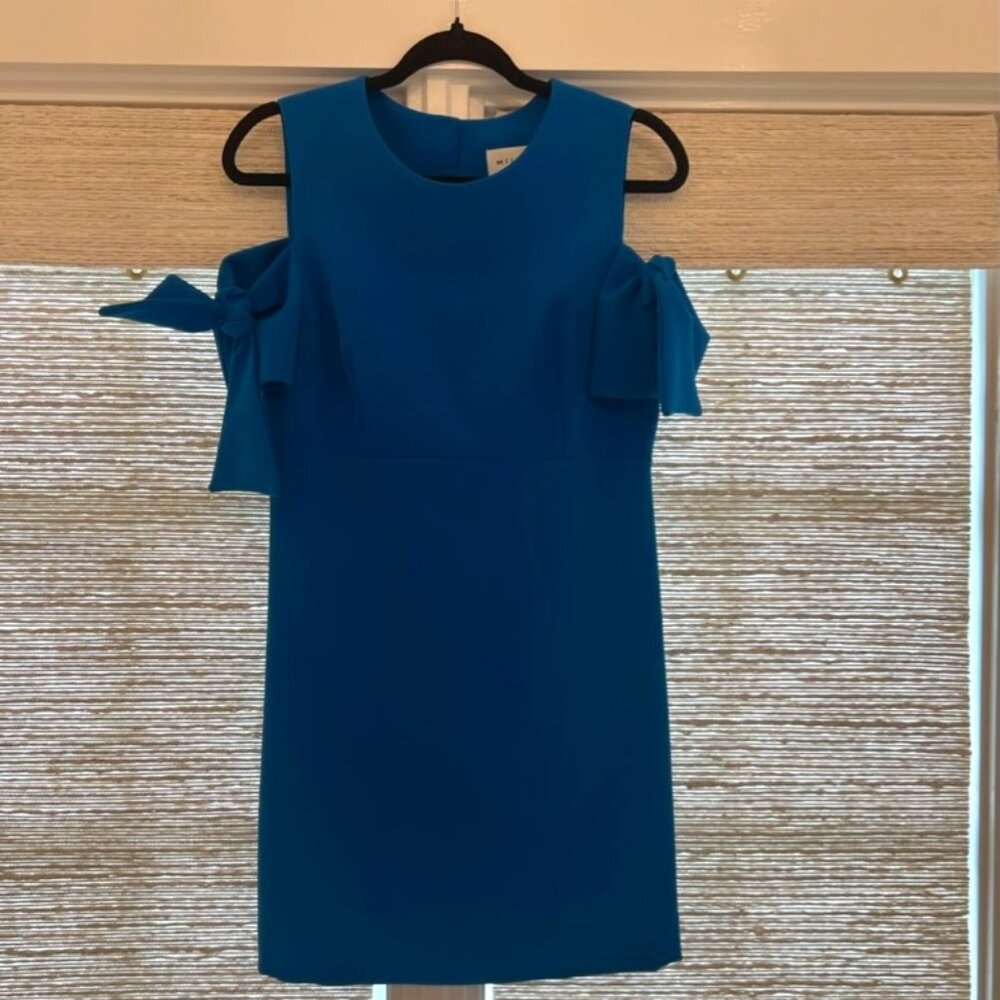 Milly Blue Dress Tie Sleeves
